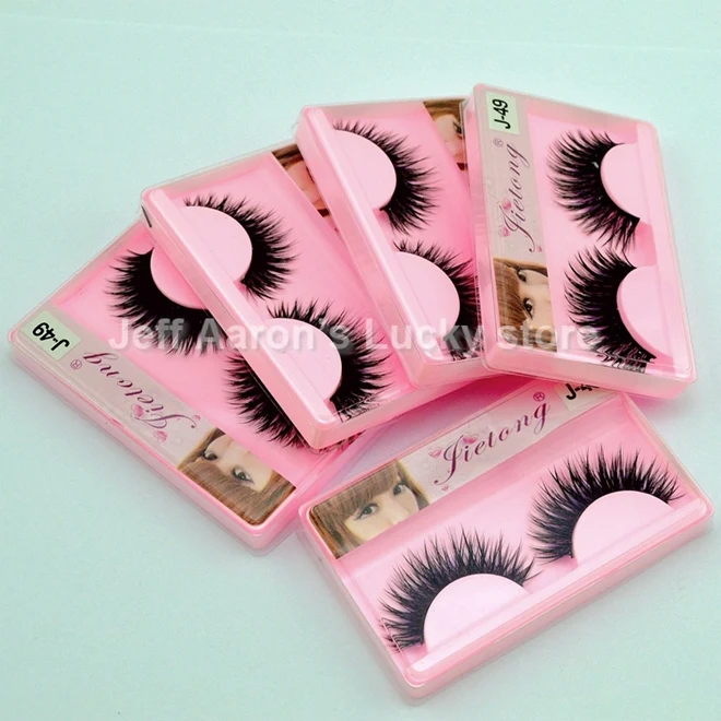 Высокого качества 10 пар Черный Фиолетовый накладные ресницы Красочные