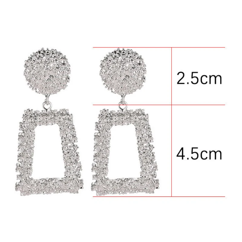 Newest Fashion Vintage Earrings For Women European Design Drop Geometric Statement Metal Earring Gift Friend | Украшения и