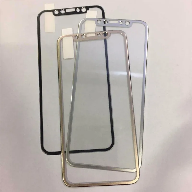 3D закаленное стекло из алюминиевого сплава для iPhone X, защита переднего и заднего экрана, полное покрытие, Защитная пленка с изогнутыми краями для iPhone X