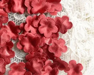 dark red Розовый Шифоновый цветочный слоеный материал цветок DIY принадлежности ткань цветок - Цвет: dark red