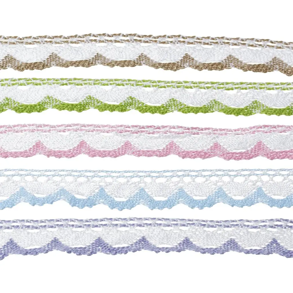 25 мм Кружева Хлопок Вязание крючком Diy Ручная работа Лоскутная кружевная Лента