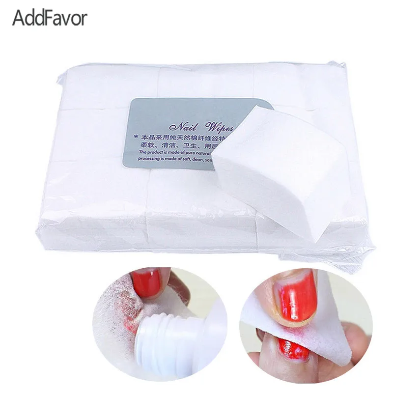 Addfavor 900Pcs жидкость для хлопчатобумажные салфетки одноразовая снятия лака