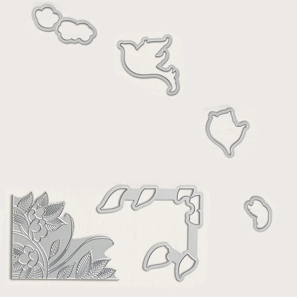 Flower Plant Bird Coener Backdrop Metal Cutting Dies New 2018 Craft Scrapbooking for DIY Alubm Photo Card Cuts Decorations | Дом и сад