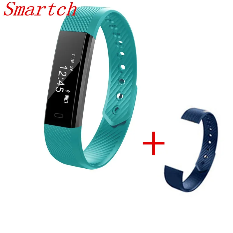 Smartch ID115 Smart Напульсники Фитнес трекер Браслет Шагомер Bluetooth Водонепроницаемый Sleep