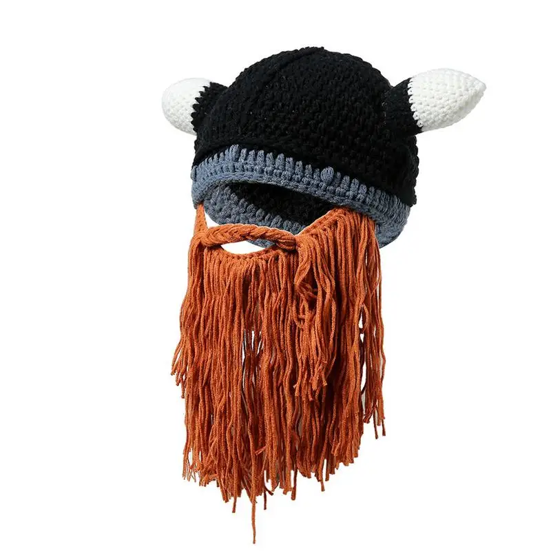 Унисекс Vagabond Viking Beanies популярная шапка головные уборы с рогом ручной работы