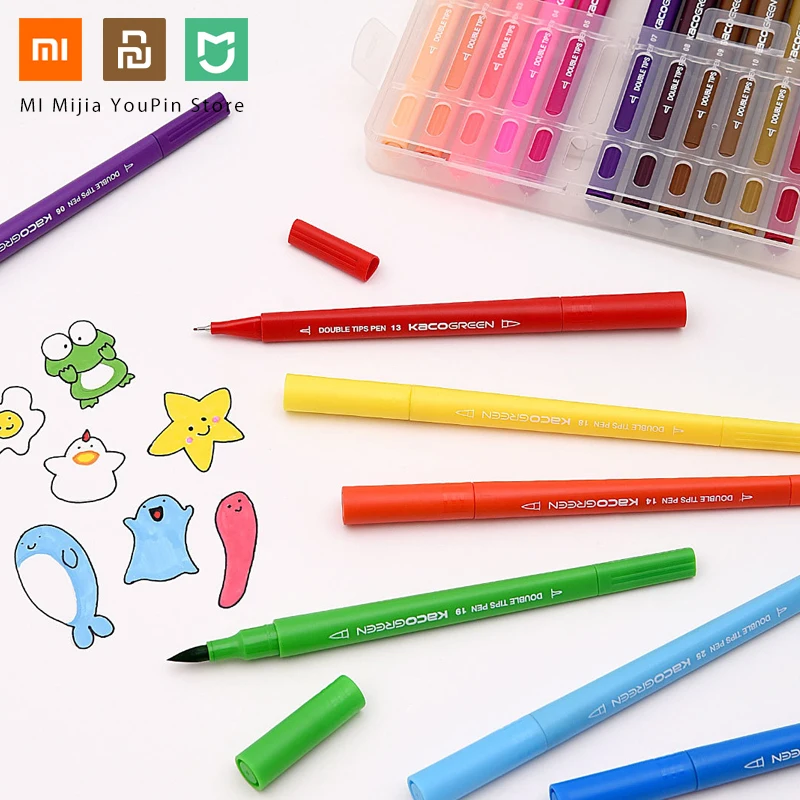 Цветная авторучка Xiaomi mijia варианты цветов KACO 36 andy дизайн с двойной головкой
