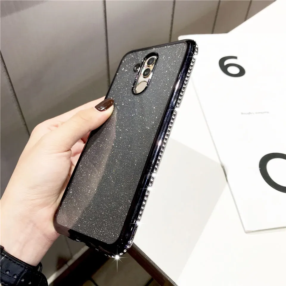 Чехол со стразами и блестками для Huawei Mate 20 Pro P30 Lite P20 Nova 4 3 Honor 8X Samsung A70 A50 A40 A30 A10 M20 M10|
