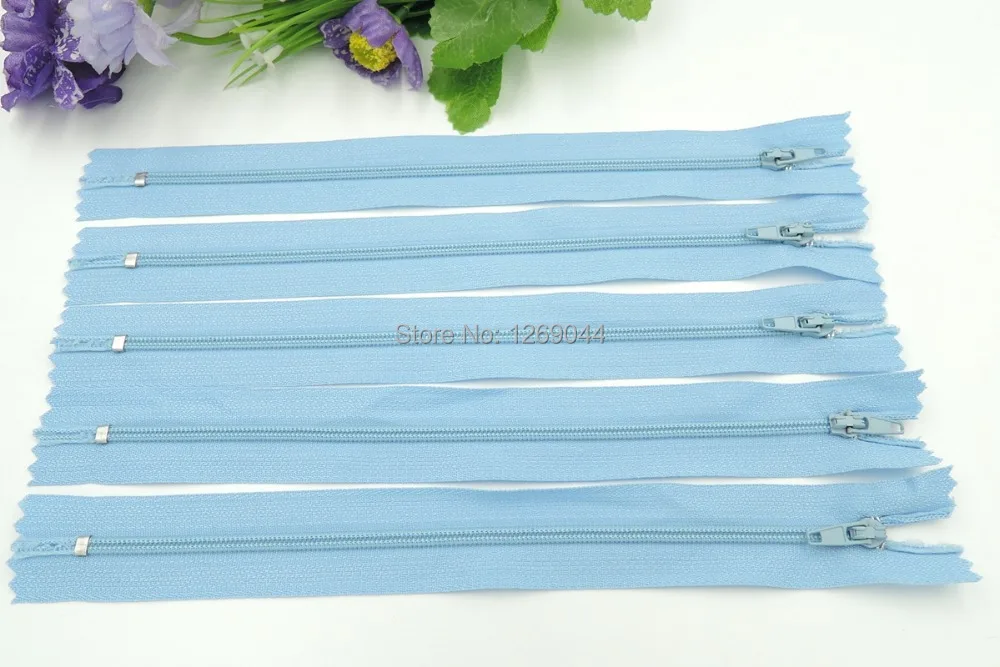 

100 pcs Blue Color 25 cm Nylon Coil Zippers Tailor Garment Accessories Sewing Tools 10 Inch