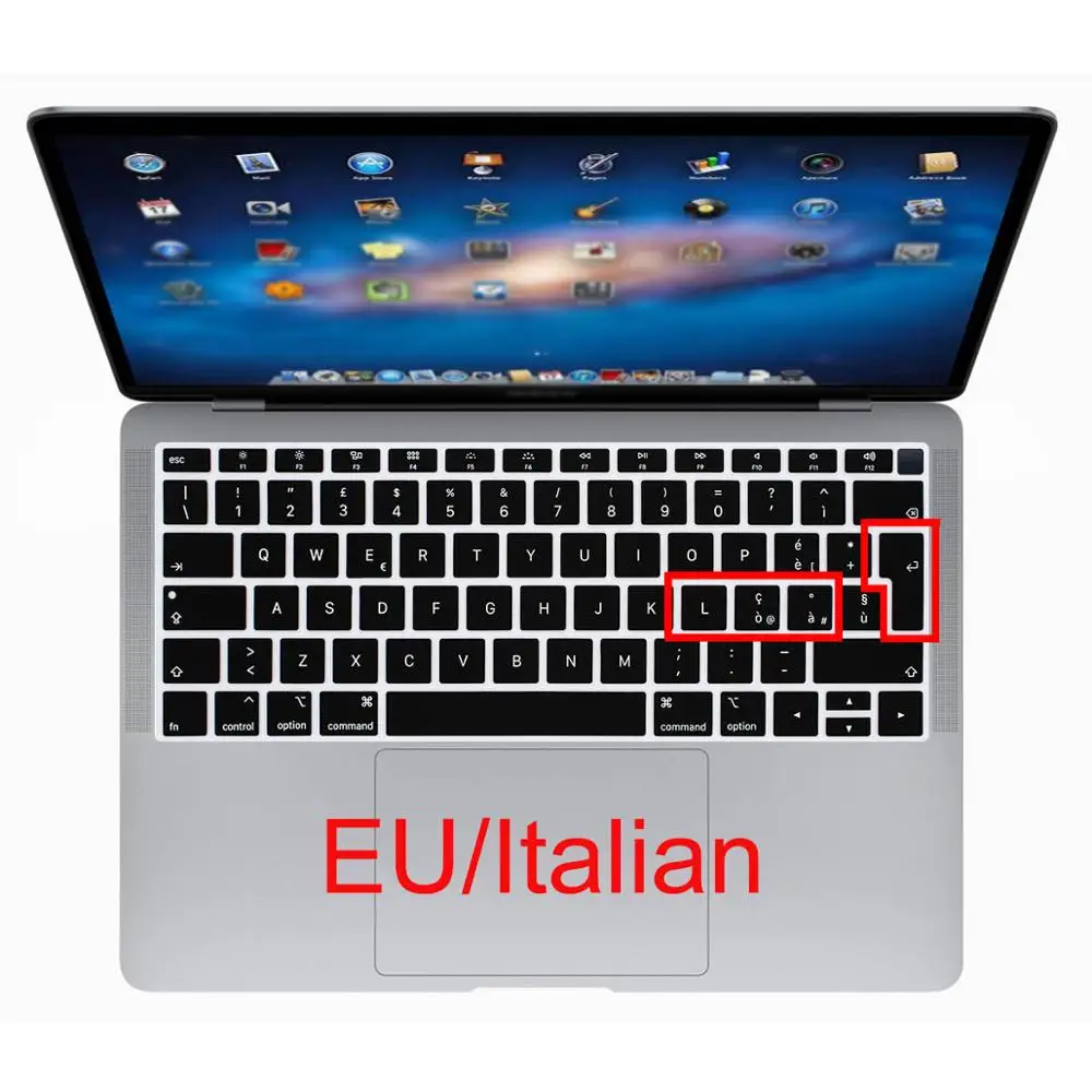 Italian Redlai силиконовый мягкий чехол для клавиатуры Macbook Air 13 Модель A1932 retina& Touch ID EU Verstion испанский итальянский - Цвет: Italian