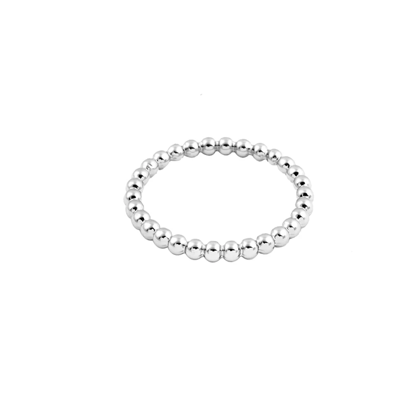 Oly2u тонкое укладываемое узкое кольцо штабелируемое Золотое с бусинами