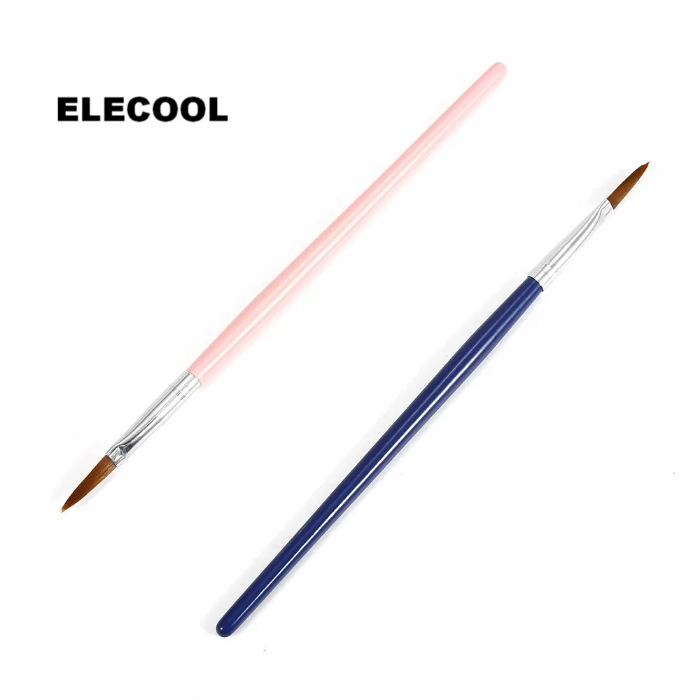ELECOOL лак для дизайна ногтей кисть рисования Ручка инструменты с деревянной