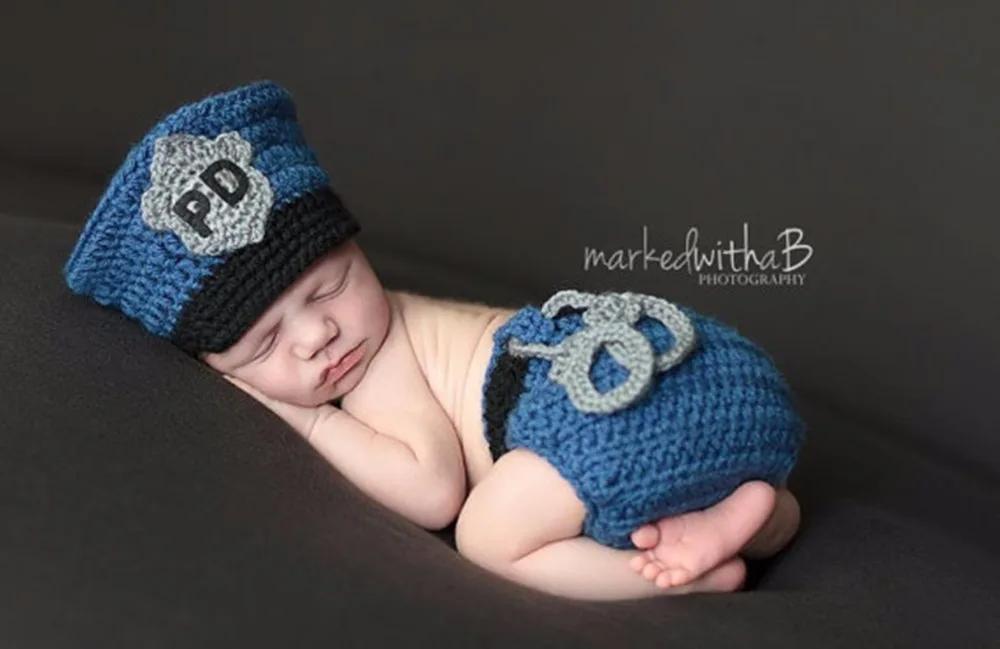 2017 креативная ручная вязаная крючком Одежда для новорожденных Модная фотография