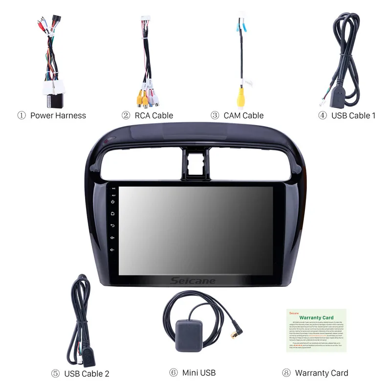 Seicane 9 дюймов Android 8 1 автомобиль радио мультимедиа плеер для Mitsubishi Mirage 2012 2016 GPS