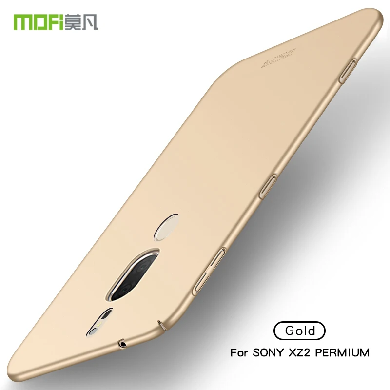 Золотой Для sony Xperia XZ2 Премиум чехол MOFI специальные чехлы жёсткий чехол из ПВХ для sony Xperia XZ2 Премиум чехол ультра тонкий чехол - Цвет: Золотой