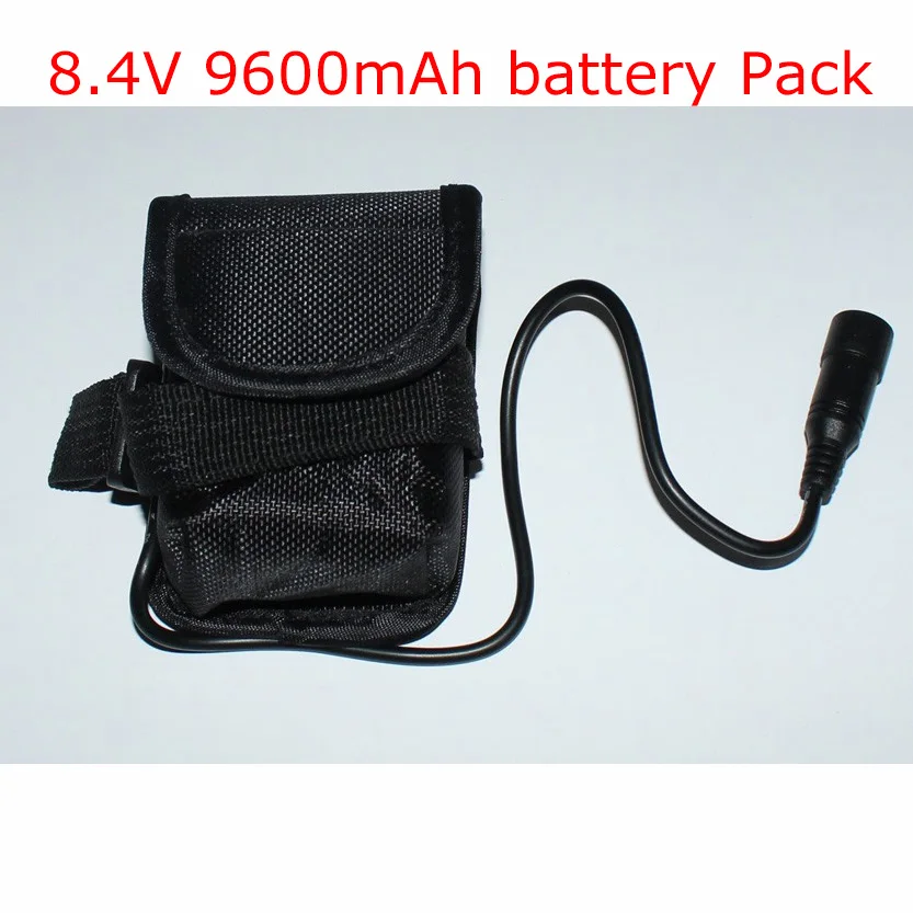 9600mAh Battery Pack 9600 мАч 6400 мАч Battrey передних фар 3* XM-L T6 светодиодный фар 4000Lm горный велосипед свет лампы велосипедов аксессуары Лампы - Цвет: 9600mAh Battery Pack