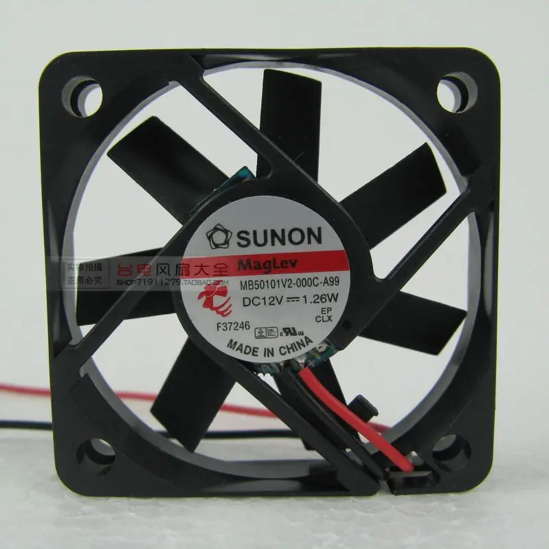 

New original MB50101V2-000C-A99 5010 12V 1.26W 5CM mute cooling fan