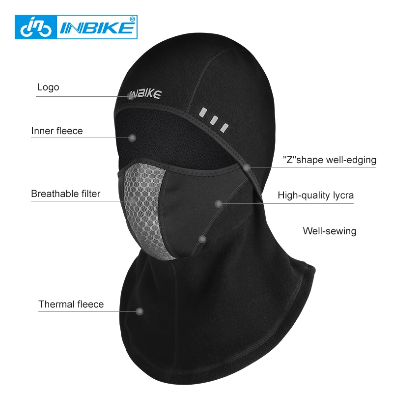 Зимняя мужская и женская теплая велосипедная защитная маска CS тактическая