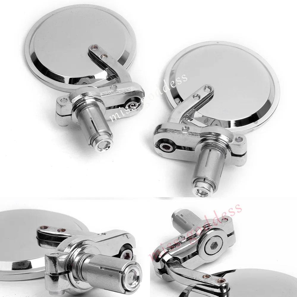 Зеркало заднего вида хромированное 3 дюйма 7/8 дюйма|chopper motorcycle accessories|motorcycle