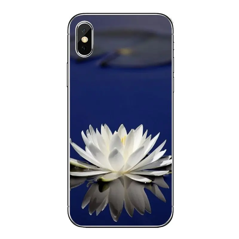 Transparent TPU Case Pink White Red Lotus Flower Art Poster For Huawei P20 Lite Nova 2i 3i 3 GR3 Y6 Pro Y7 Y8 Y9 Prime 2018 2019 |