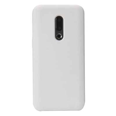 Чехол для Meizu 16th чехол из жидкого силикона тонкий матовый мягкий чехол для мобильного телефона Чехлы для MeiZu 16th 16 Ом полное покрытие противоударный чехол - Цвет: White