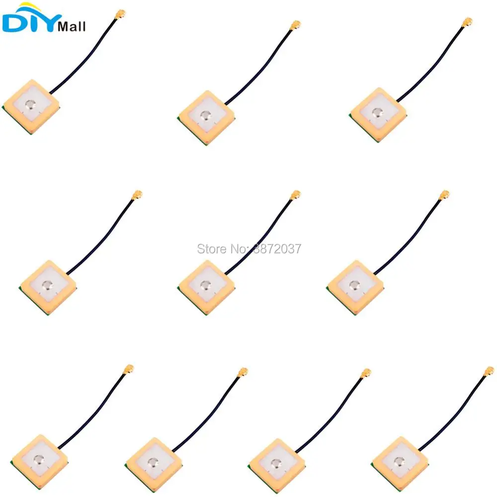 

10pcs/lot 2dBi 15x15x6mm Gain GPS Passive Antenna IPX uFL Wire Extention Cable for GPS Navigation Module