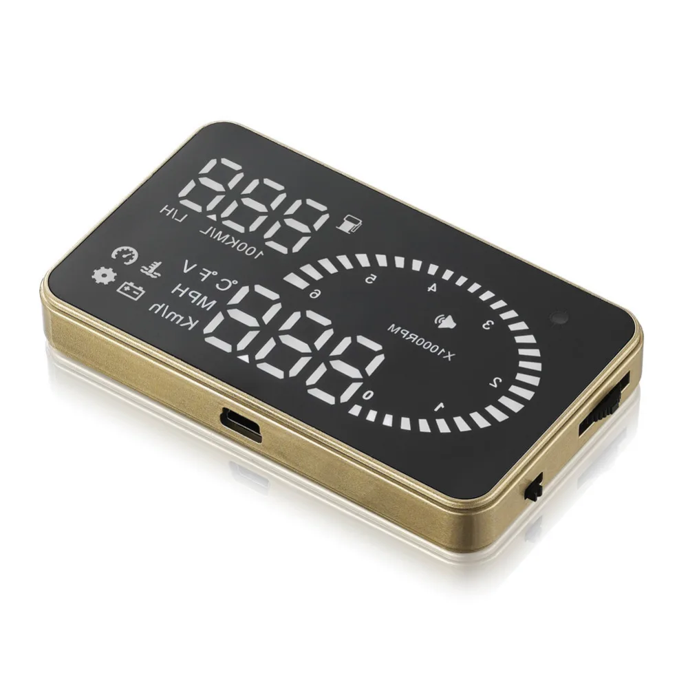 X6 Head Up Display OBD2 II 3 дюймов Автомобилей HUD Скорость Сигнализация Расход Топлива