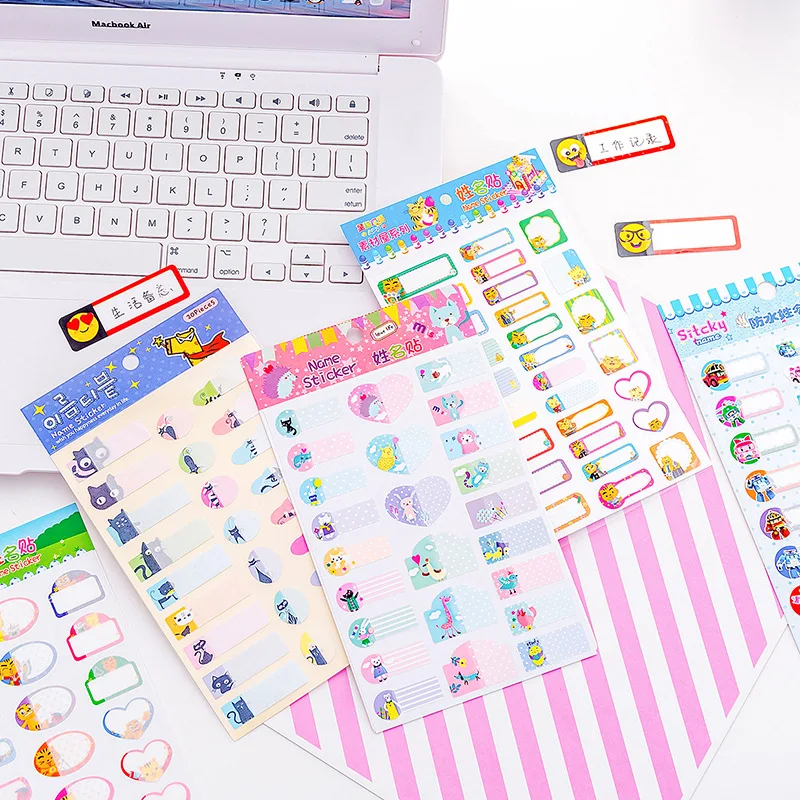 1 шт. новая наклейка с мультяшным названием водостойкая цветная творческая