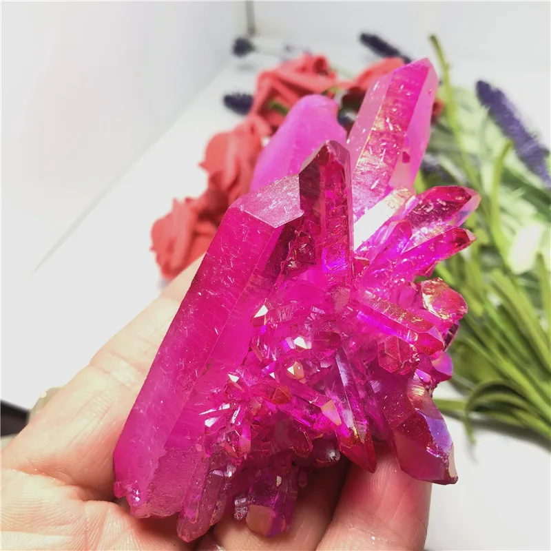 Аура кварцевый кристалл кластер Ангел натуральный образец кристалла кварца