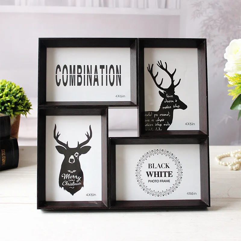 Винтажные мульти-рамки фоторамки деревянные свадебный стол фоторамка домашний