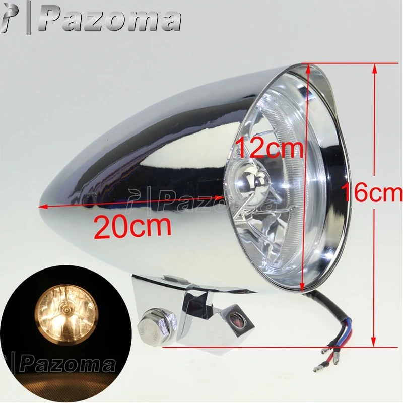 Мотоцикл 4 5 &quotВинтаж головной светильник мото высокое Высокий/Низкий Луч
