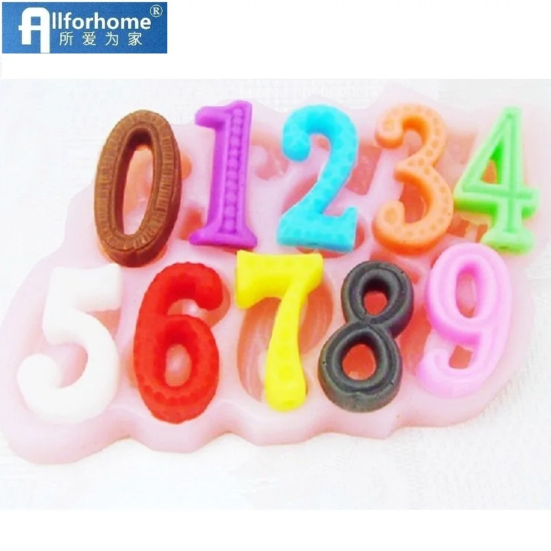 Силиконовая форма для помадки с 3D цифрами инструмент украшения тортов кексов