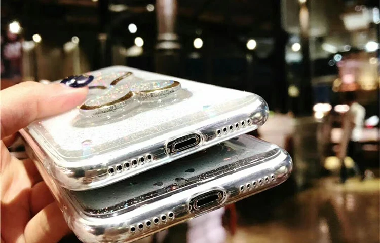 3D динамический сердце жидкость зыбучие пески чехол для телефона iPhone X 10