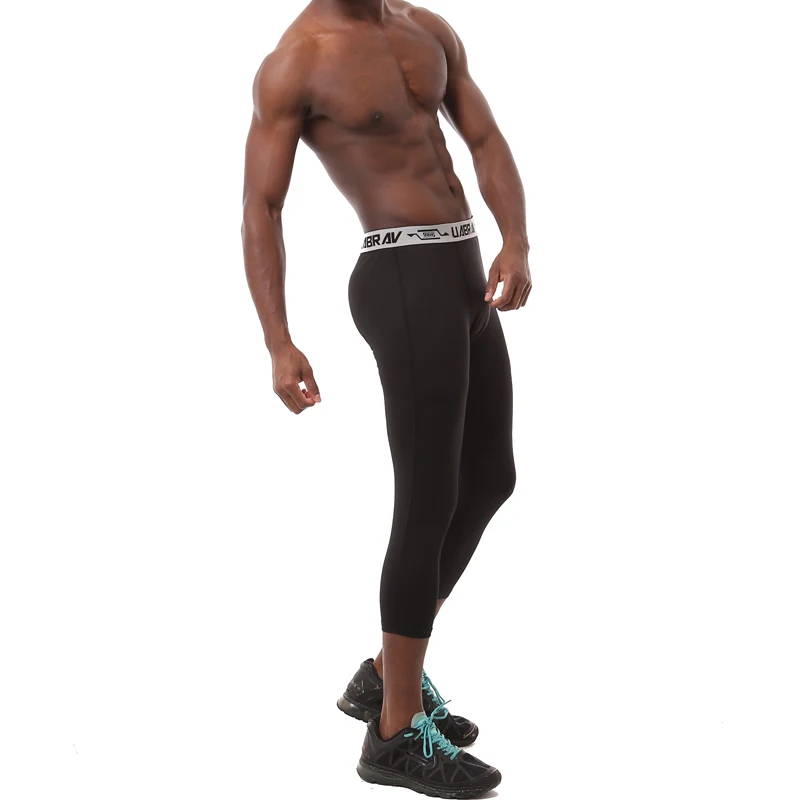 Компрессионные Мужские леггинсы спортивные брюки удобные эластичные колготки