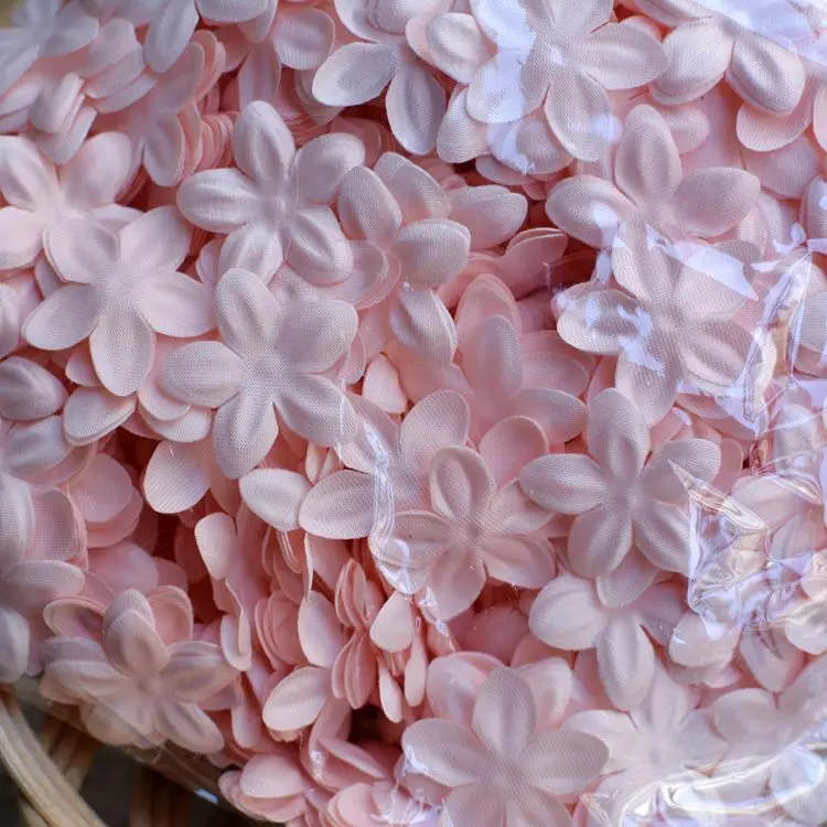 

colorful fabric flowers petals, white rosette petals, chiffon rosette, bridal flower, corsage, 100pcs, SH345