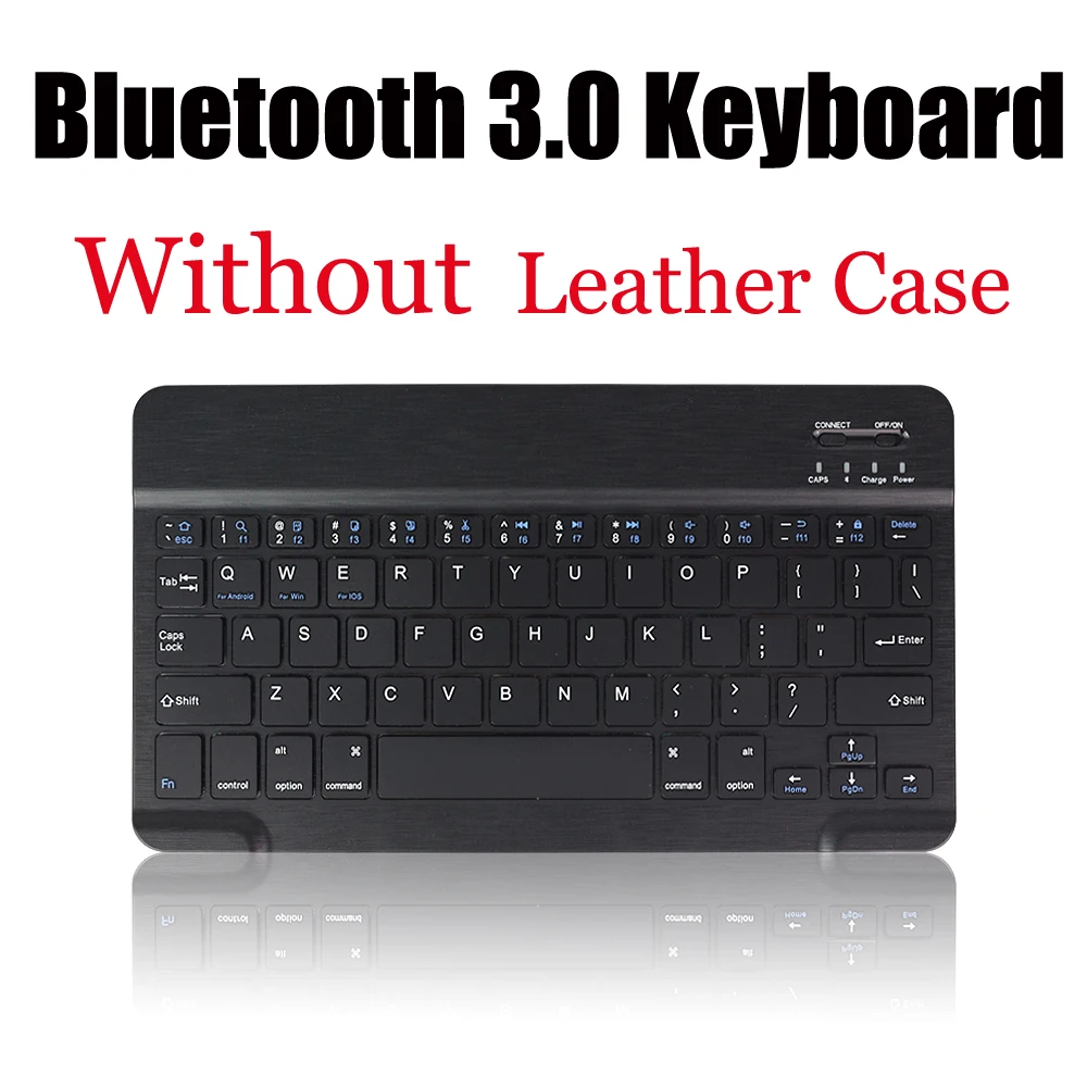 Black Keyboard Чехол-клавиатура из искусственной кожи для iPad 9,7 /iPad Air 2 1, мягкий силиконовый чехол, подставка для iPad чехол 9,7" - Цвет: Black Keyboard