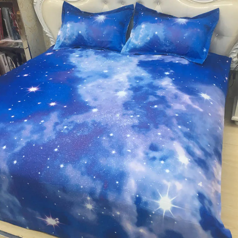 3D Вселенная звездное небо одеяло постельное белье пододеяльник король Твин