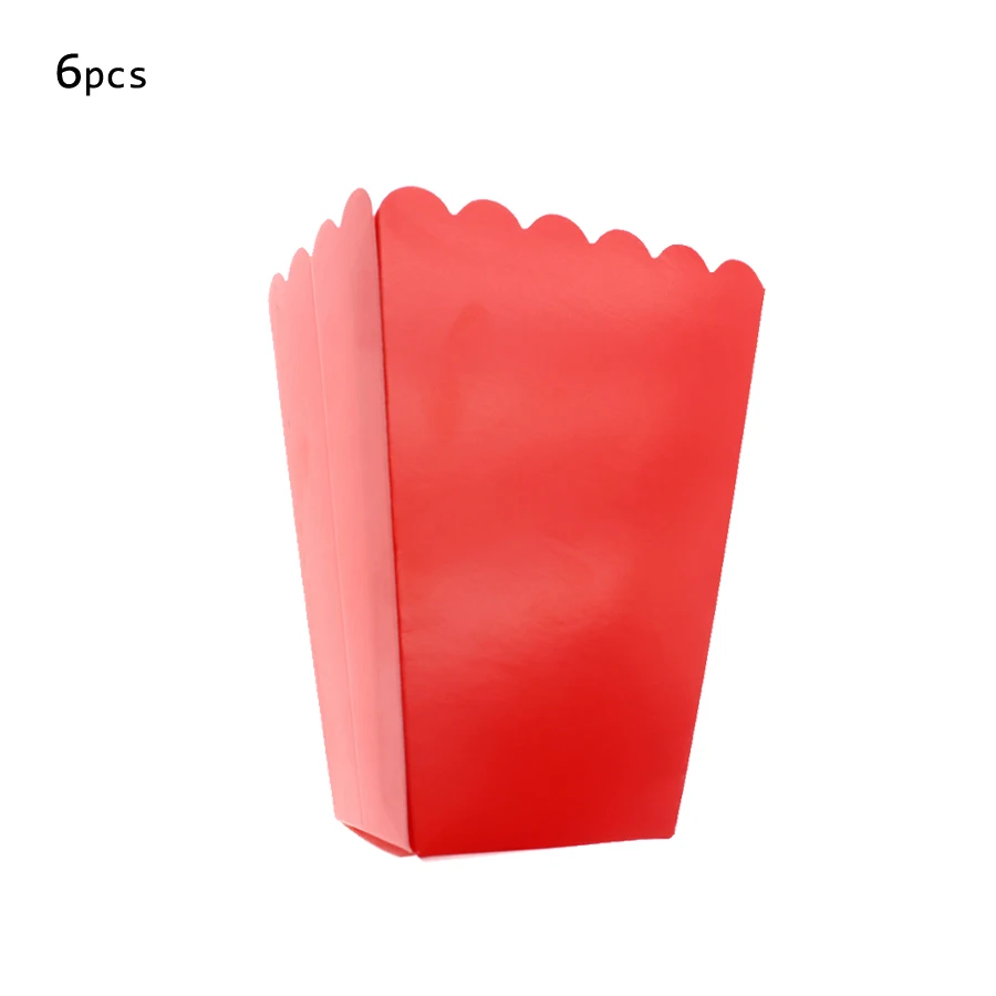 popcorn box red Рождественские Новые 10 шт одноразовые столовые приборы твердые бумажные поднос с днем рождения Рождество Свадьба розовые украшения Детские Банные Вечерние - Цвет: popcorn box red