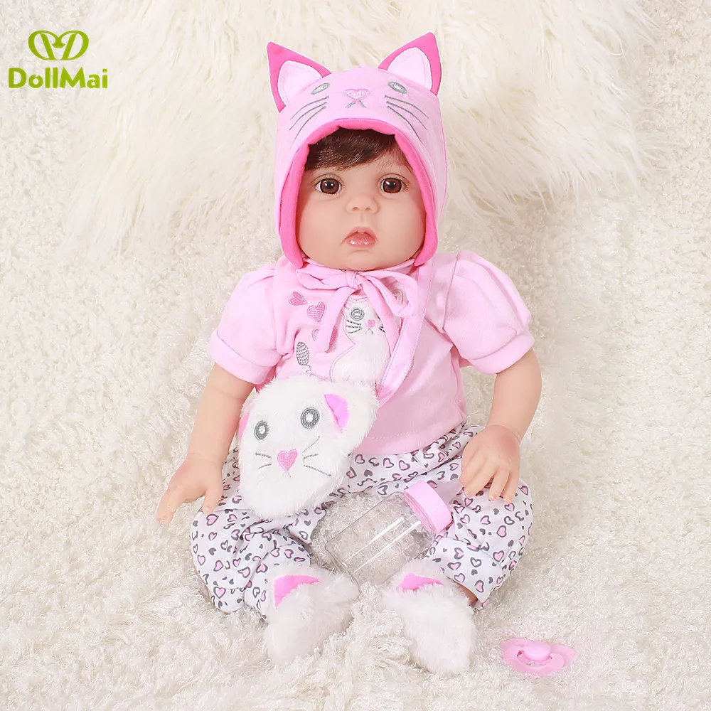 Bebe boneca reborn menina 20 &quot50 см силиконовые куклы-игрушки для девочек подарок детей куклы