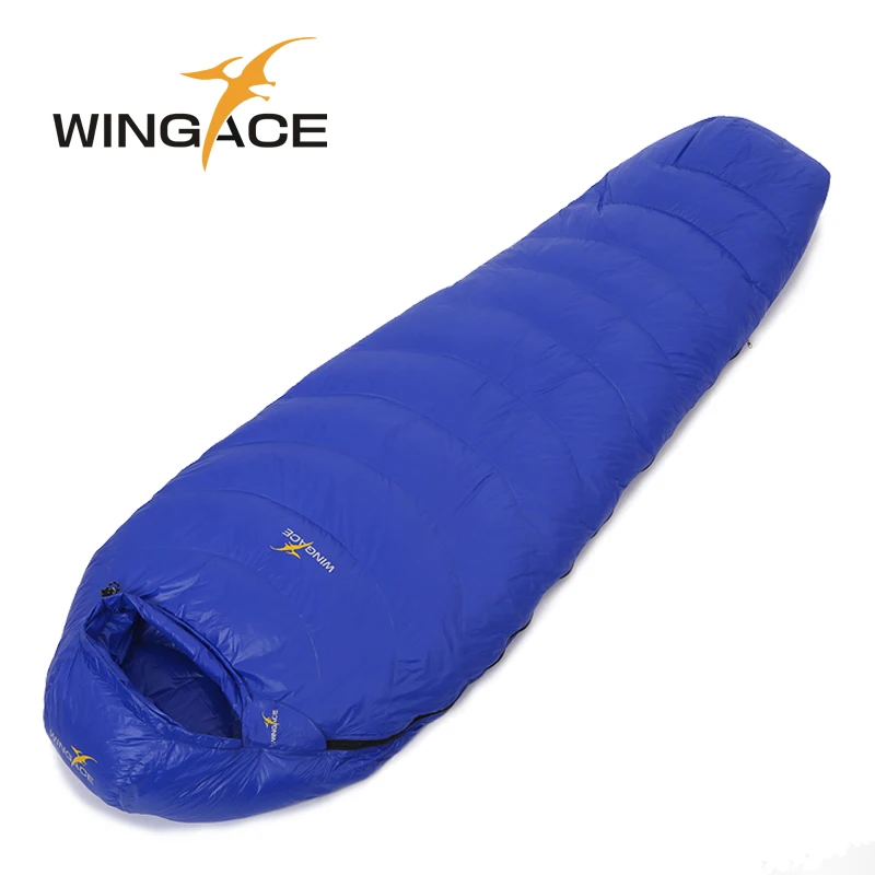 Спальный мешок WINGACE 1500 г гусиный пух для взрослых зимний мам путешествий кемпинга
