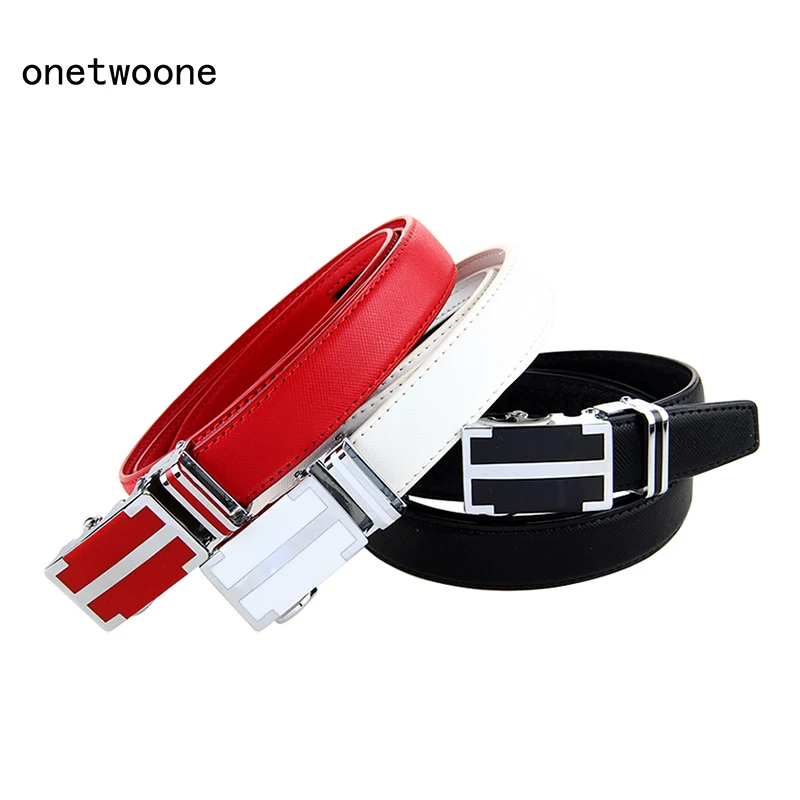 Hot sale women belt genuine leather wide automatic women waist belt real leather with eco-friendly leather 135cm plus size