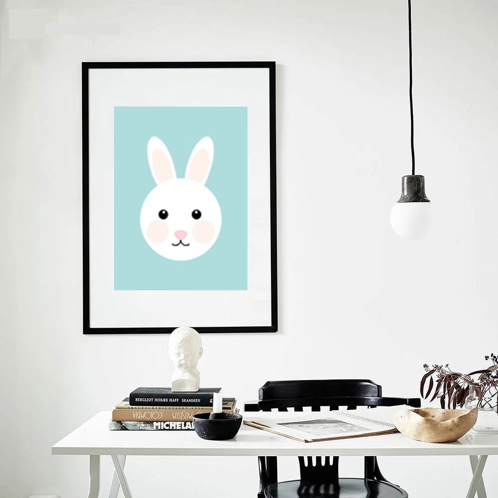 Скандинавский арт мультфильм животные панда обезьяна тигр скандинавский холст