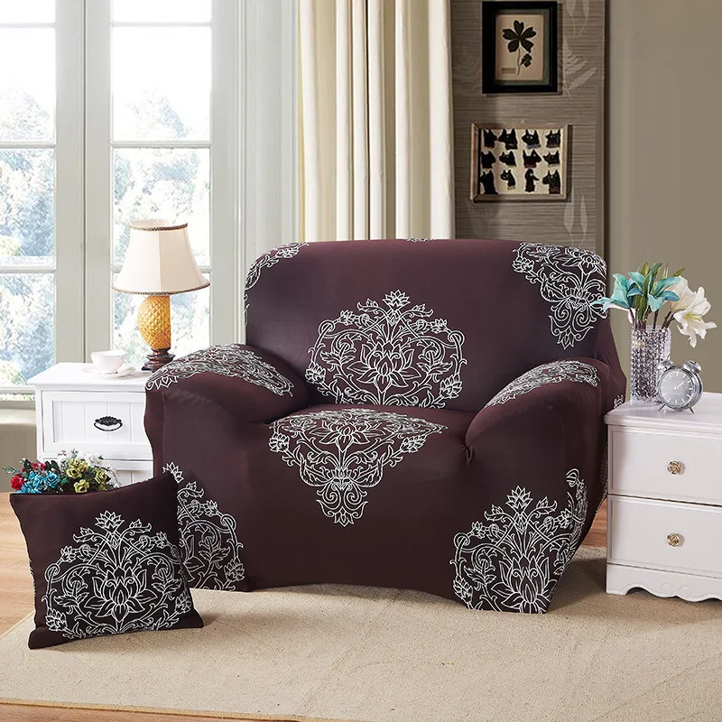 

Living Room Elastic Sofa Slipcovers Stretch Furniture Protector 1/2/3/4 Seat Floral Printed Universal Size Sofa Covers