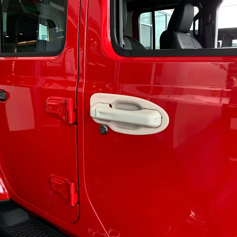 Для Jeep Wrangler JL аксессуары Дверная ручка Крышка дверная чаша Потяните хромированная внешняя отделка Литье украшение