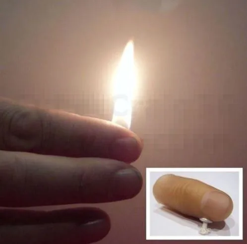 Punta del pulgar Flameante, juguete de Magia de fuego, llama de la calle, truco de Magia, Thumbtip, para primeros planos, poros m&aacute;gicos, env&iacute;o gratis-0