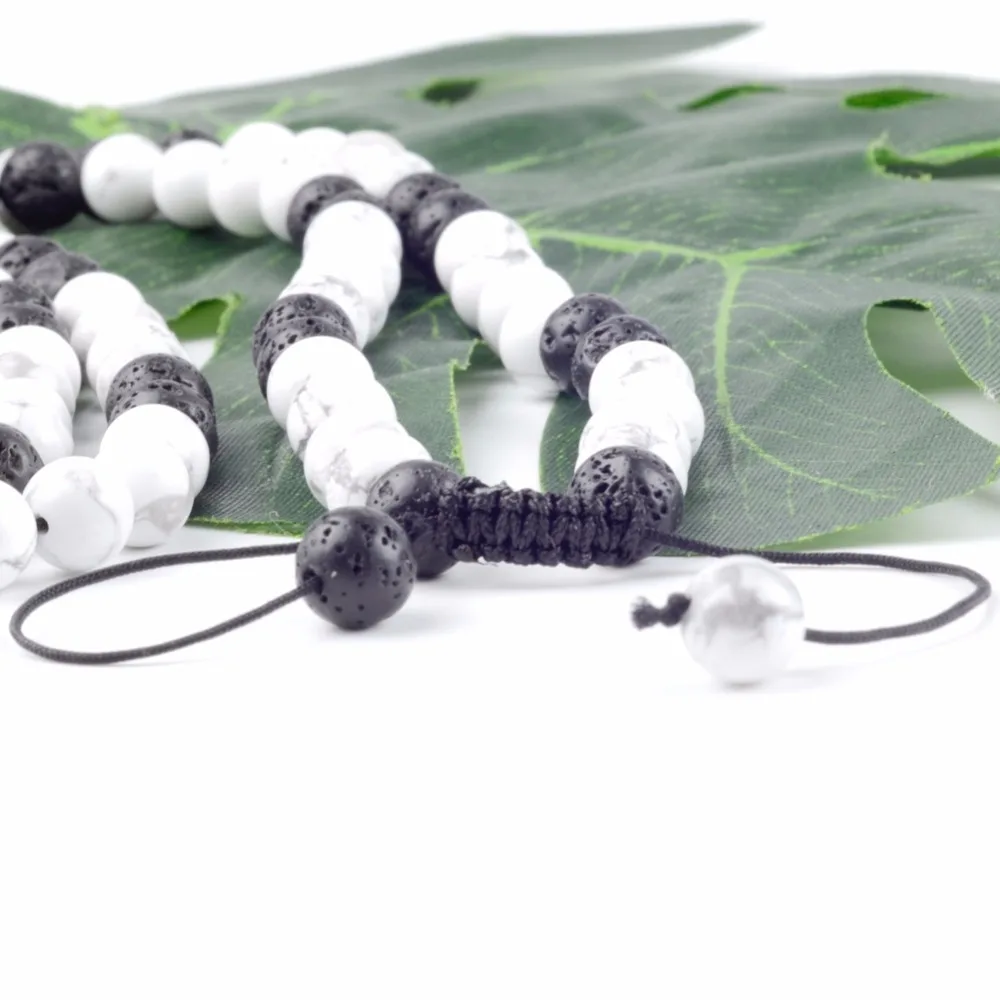 Оптовая продажа браслет из натурального камня Howlite для мужчин 108 шт.