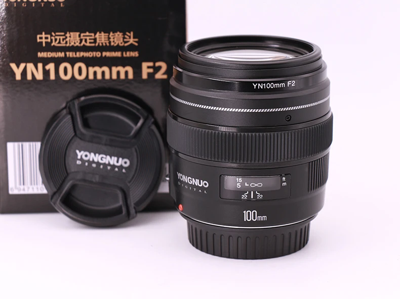 YONGNUO 100 мм yn100мм F2 большая апертура Средний телеобъектив для Canon EF Mount 5D 5D IV 1300D T6 760D 1300d 6d 600d 80d
