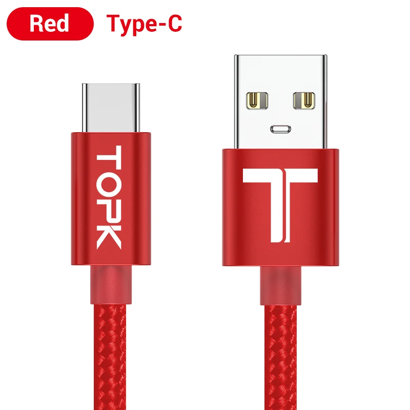 Красный Usb type C кабель USB C 3A кабель передачи данных для быстрой зарядки для samsung Galaxy S10 S9 huawei Xiaomi Мобильный телефон зарядное устройство кабель - Цвет: Красный