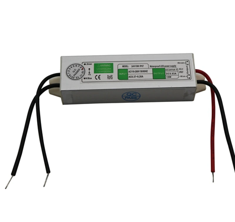 AC 220V 110V к DC 24V 12V источник питания водонепроницаемый IP67 10 W-150 W переходник переключателя питания трансформатор напряжения драйвера для светодиодной ленты