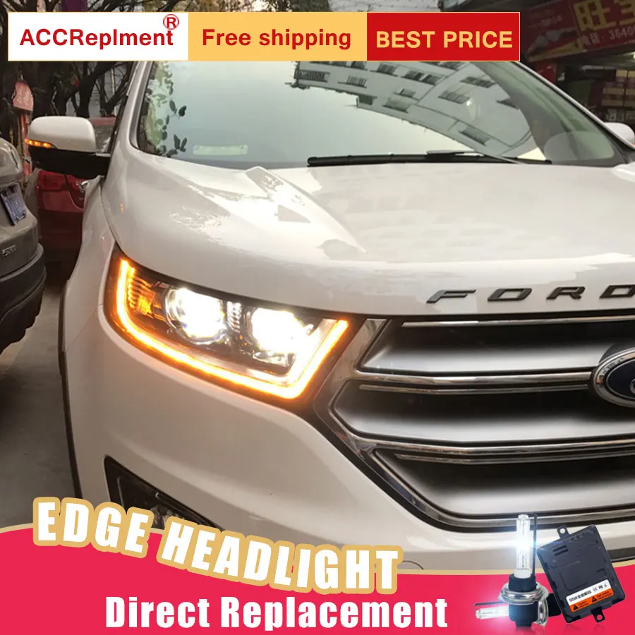 2 шт. светодиодный ные фары для Ford Edge 2015-2018 Автомобильные ангельские глазки