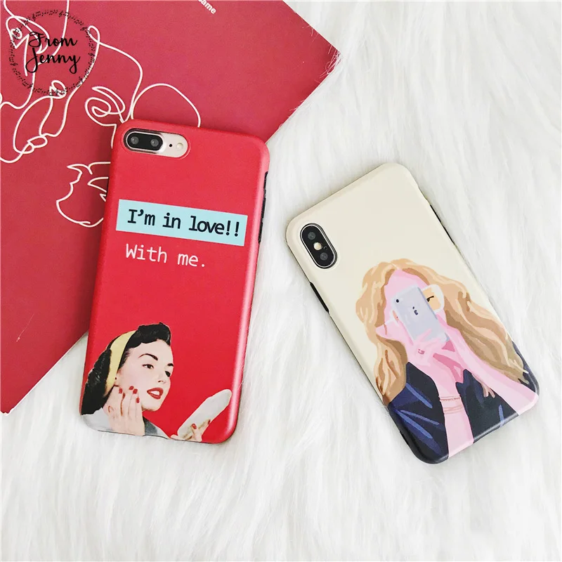 From Jenny с рисунком Дамская защитный чехол для телефона iphone X 6 plus 7 8 plus/iphone S/6 S +
